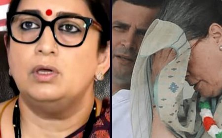 রাহুলের 'ফ্লাইং কিস' ! সংসদে 'নারীবিদ্বেষী' বলে আক্রমণ স্মৃতির